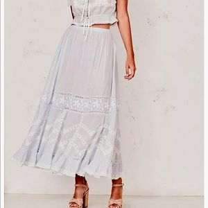 LoveShackFancy maxi Cotton skirt